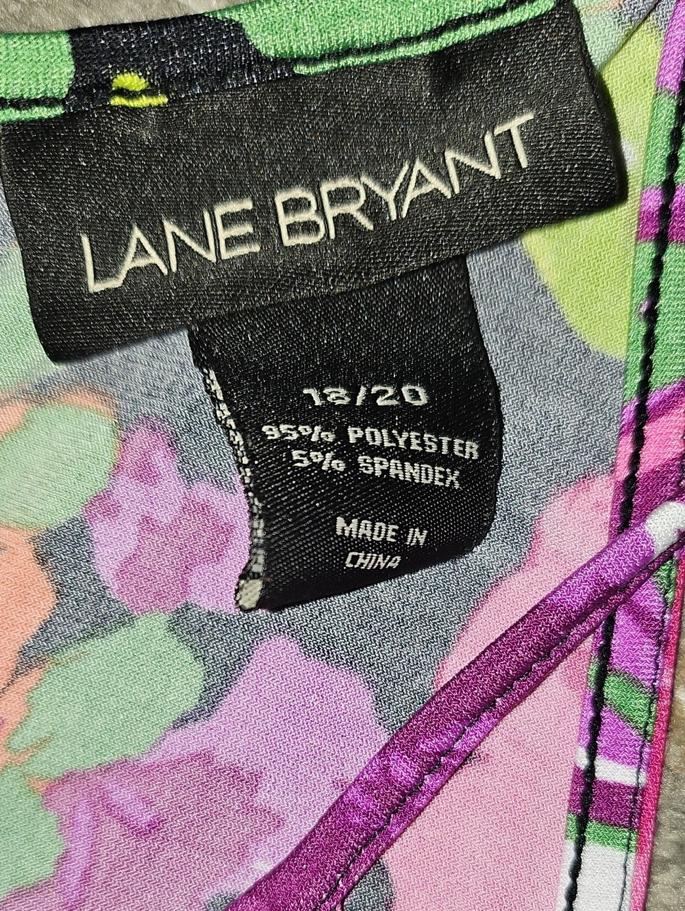 Lane Bryant Floral Multi-Stripe Maxi Dress Sz 18/20 (2X) - Picture 3 of 7
